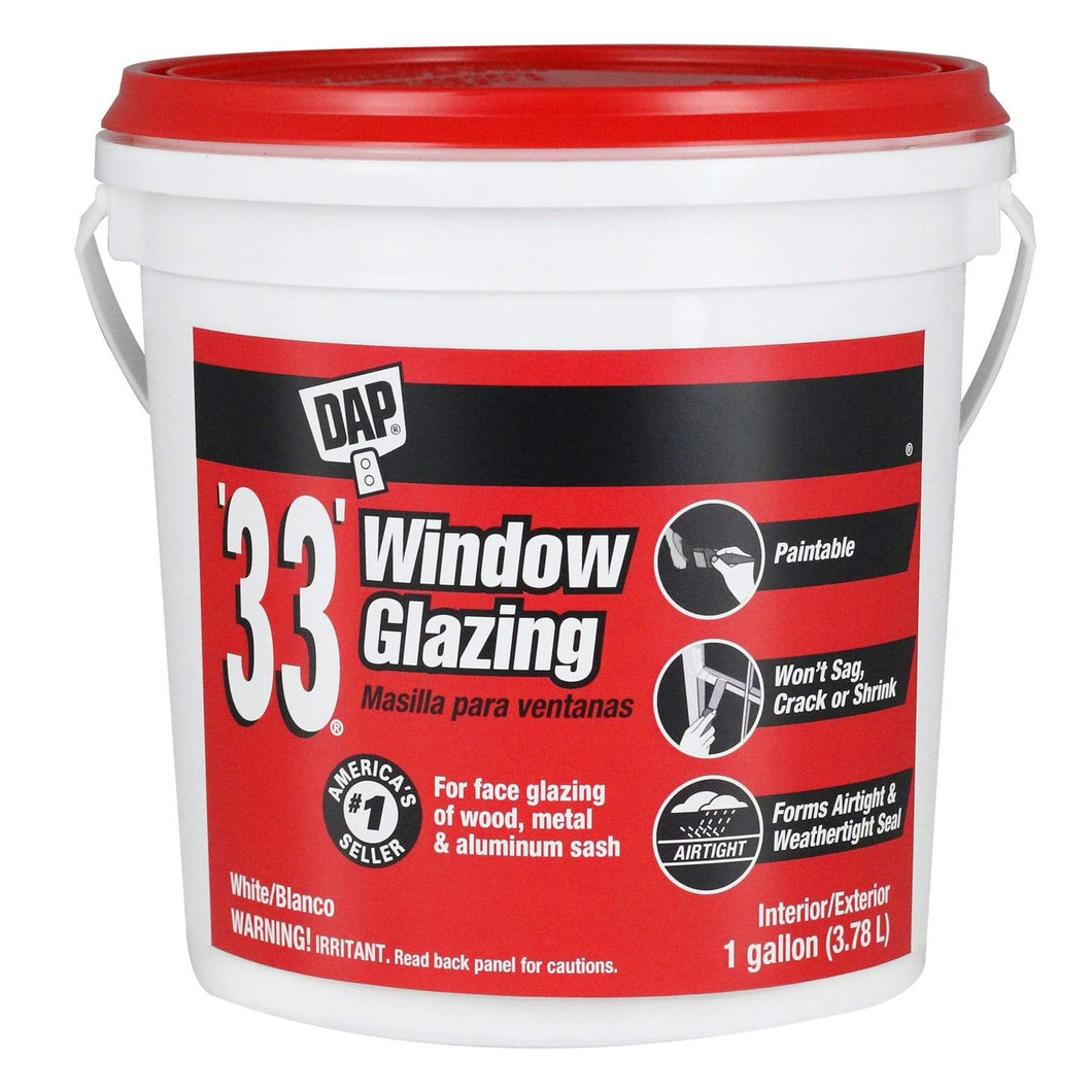 Dap® Glazing DAP '33'® Window Glazing: 1 Gallon White-12019 DAP '33'® Window Glazing- 33 Series 12019