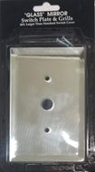 Sy Derin Switch Plate Glass Single Dimmer 1/2 Hole Switch Plate: Clear Mirror- GLS-104 GLS-104